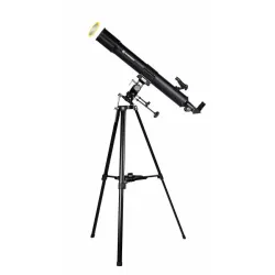 BRESSER Taurus 90/900 MPM refraktorinis teleskopas su telefono adapteriu ir saulės filtru